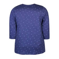 Zhenzi Alberta 627-T-shirt 3/4 - Blå t-shirt 200627 Blue Dusk fra Zhenzi