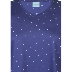 Zhenzi Alberta 627-T-shirt 3/4 - Blå t-shirt 200627 Blue Dusk fra Zhenzi