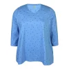 Zhenzi Alberta 627-T-shirt 3/4 - Lyseblå t-shirt 200627 Cornflower Blue fra Zhenzi