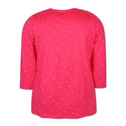 Zhenzi Alberta 627-T-shirt 3/4 - Pink t-shirt 200627 Raspberry fra Zhenzi