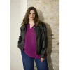 Zhenzi Ceri 511-Jacket L/S - Sort coated jakke 200511 Black fra Zhenzi