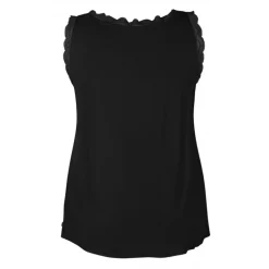 Zhenzi Coco 516-Top N/S - Sort top med blonde 200516 Black fra Zhenzi