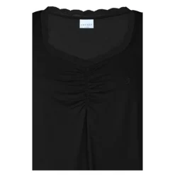 Zhenzi Coco 516-Top N/S - Sort top med blonde 200516 Black fra Zhenzi