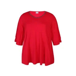 Zhenzi Debi 542 Tunic 3/4 - Rød tunika 200542 Tango Red fra Zhenzi