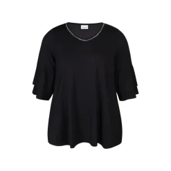 Zhenzi Debi 542 Tunic 3/4 - Sort tunika 200542 Black fra Zhenzi