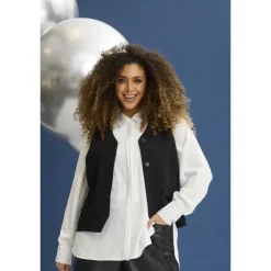 Zhenzi Dena 700-Waistcoat - Sort vest 200700 Black fra Zhenzi