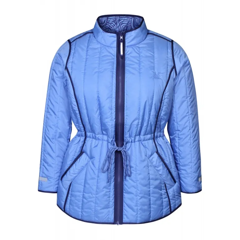 Zhenzi Elea 609-JAcket L/S - Blå vendbar dynejakke 200609 Cornflower Blue fra Zhenzi