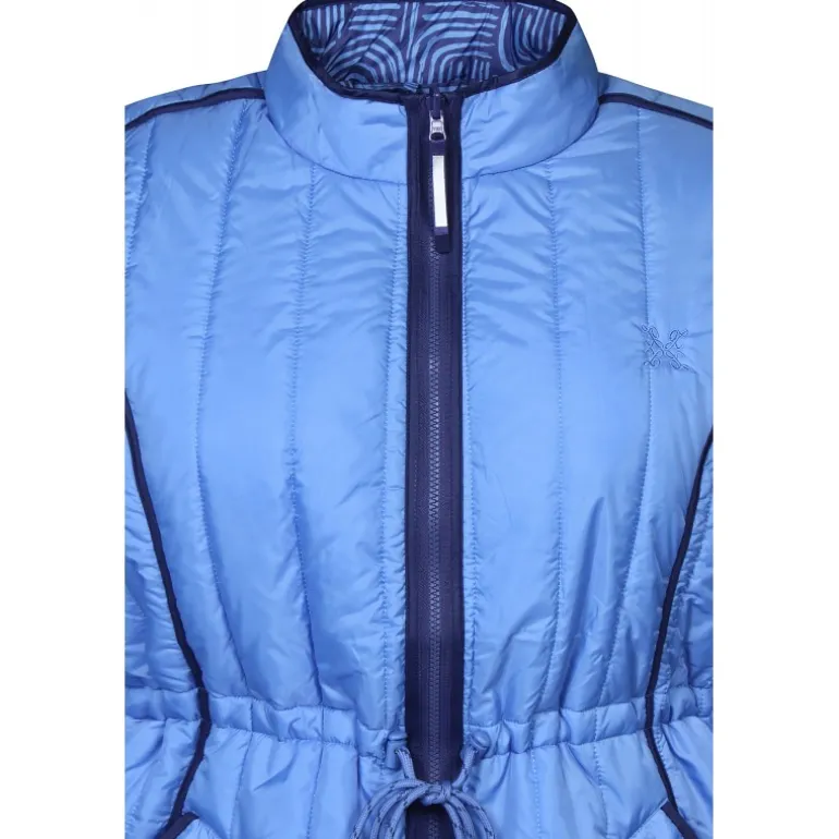 Zhenzi Elea 609-JAcket L/S - Blå vendbar dynejakke 200609 Cornflower Blue fra Zhenzi