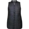 Zhenzi Elea 608-Waistcoat - Sort vatteret vendbar vest 200608 Black fra Zhenzi