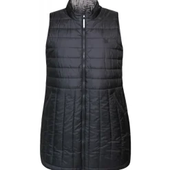 Zhenzi Elea 608-Waistcoat - Sort vatteret vendbar vest 200608 Black fra Zhenzi