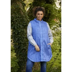 Zhenzi Elea 608-Waistcoat - Vatteret vendbar vest 200608 Cornflower Blue fra Zhenzi