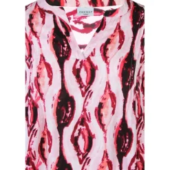 Zhenzi Enzi 650 Tunic 3/4 - Pink mønstret tunika 200650 Cherry blossom fra Zhenzi