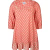 Zhenzi Ghia 751-Tunic 3/4 - Koral printet tunika 200751 Coral poppy fra Zhenzi