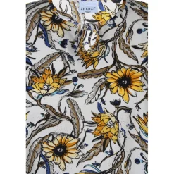 Zhenzi Hayu 766-Blouse 3/4 - Gul printet bluse 200766 Daffodil Yellow fra Zhenzi