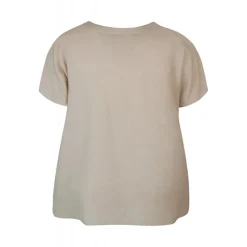 Zhenzi Hyla 796-Blouse S/S - Sandfarvet bluse 200796 Chateau fra Zhenzi