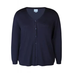 Zhenzi Kogle 410-Cardigan L/S - Marineblå cardigan 200617 Navy fra Zhenzi