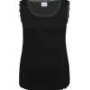 Zhenzi Lara 788-Top - Sort rib top med blonde 200788 Black fra Zhenzi