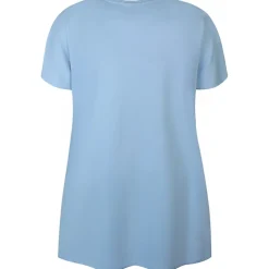 Zhenzi Mya 733-Tunic S/S - Lyseblå jersey kjole 200733 Blue bell fra Zhenzi