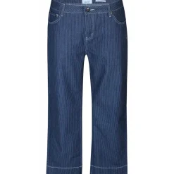 Zhenzi Rupi 04-Rupi Fit - Blå buks med hvid nålestrib 200679 Pinestripe dark blue fra Zhenzi