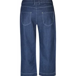 Zhenzi Rupi 04-Rupi Fit - Blå buks med hvid nålestrib 200679 Pinestripe dark blue fra Zhenzi