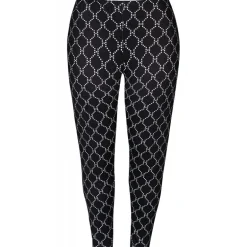 Zhenzi Susa 628 Leggings - Sort leggings med hvidt print 200628 black fra Zhenzi