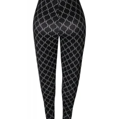 Zhenzi Susa 628 Leggings - Sort leggings med hvidt print 200628 black fra Zhenzi