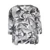 Zhenzi Sylva 719-Blouse 3/4 - Hvid printet bluse 200719 White fra Zhenzi