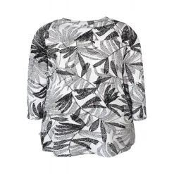 Zhenzi Sylva 719-Blouse 3/4 - Hvid printet bluse 200719 White fra Zhenzi