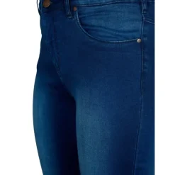 Zizzi Jeans, Long, Amy J10305L - Blå jeans Blue Denim fra Zizzi