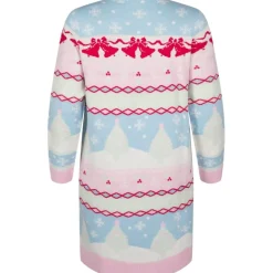 Zizzi MCHRIS L/S DRESS - Strikkjole med julemotiv M61357B Cerulean Comb fra Zizzi