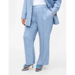 Zizzi MKOOPA SLIT PANT - Jakkesæts buks M90007B Infinity fra Zizzi