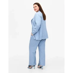 Zizzi MKOOPA SLIT PANT - Jakkesæts buks M90007B Infinity fra Zizzi